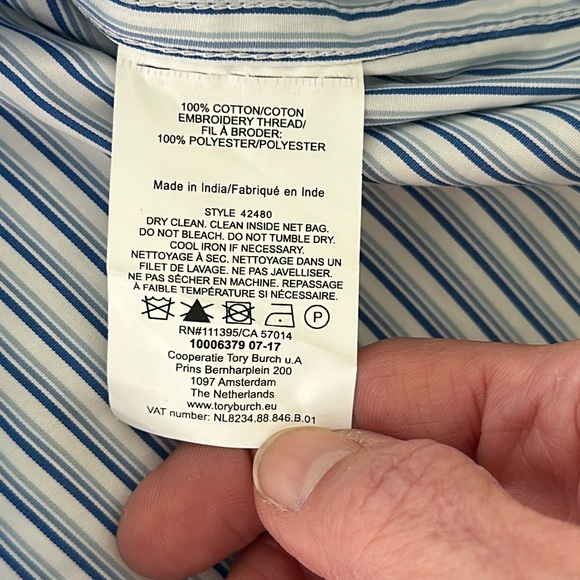 NWT Tory Burch ombré striped shirt - Picture 7 of 7